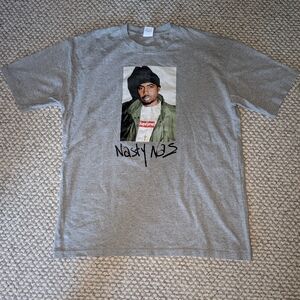 Nasty Nas Supreme Gray Short Sleeve Tee with Graphic